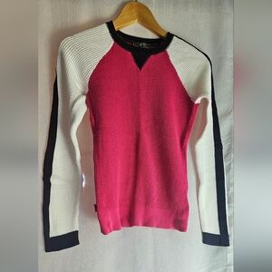 Ralph Lauren Pink and Navy Knit Sweater
